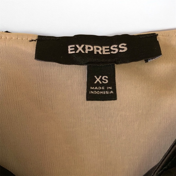 Express Black Nude Bustier Lace Tank Blouse Top Size XS - Picture 2 of 7